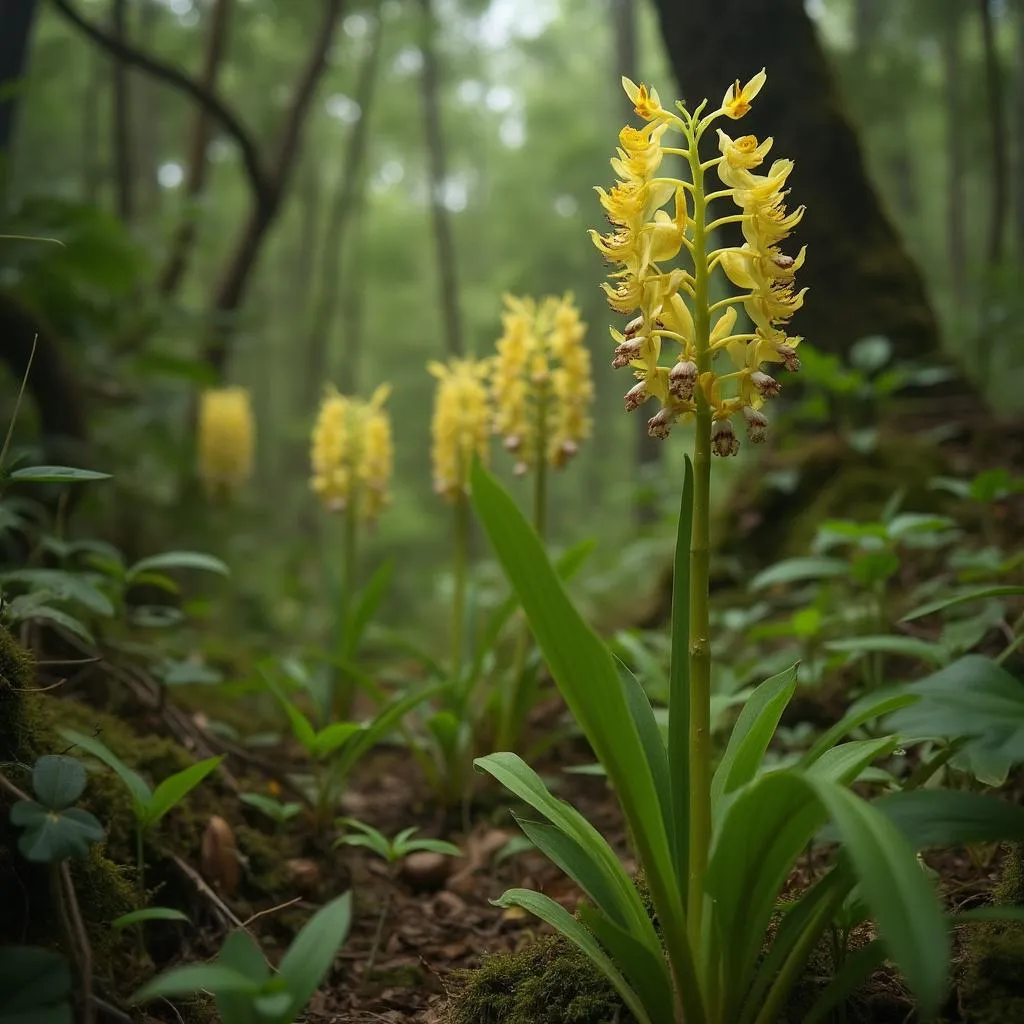 Orquídea nativa en floración